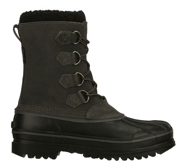 Skechers Men Boots: Revine - Hopkin Black/Charcoal