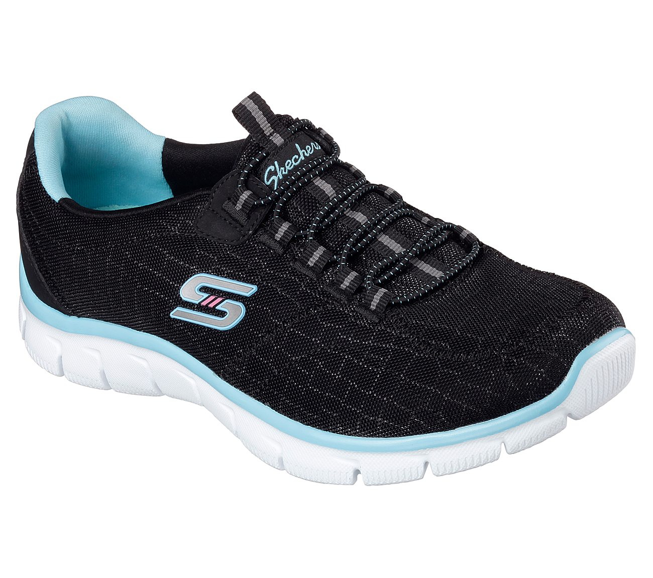 Skechers Women Relaxed Fit Sport: Empire - Rock Around Black/Turquoise