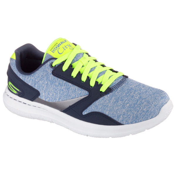 Skechers Women GOwalk City - Uptown Navy/Lime