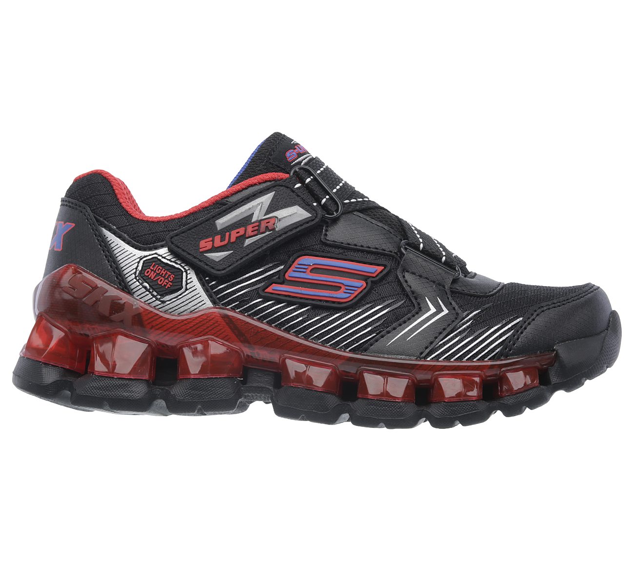 Skechers Boys S Lights: Flashpod - Skirmish Black/Red/Blue