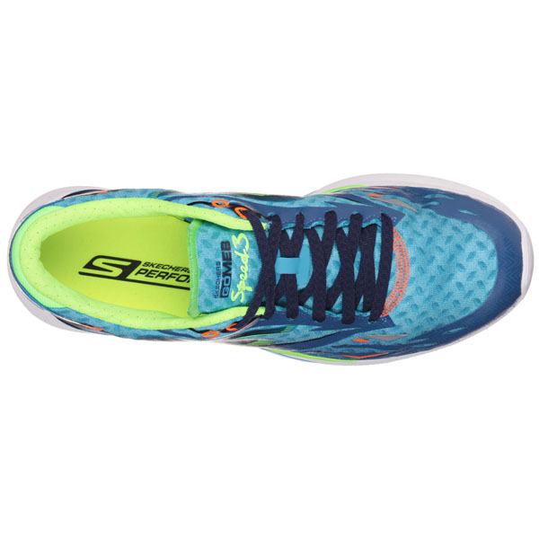 Skechers Men Extra Wide Fit (4E) Shoes - Speed Blue/Lime