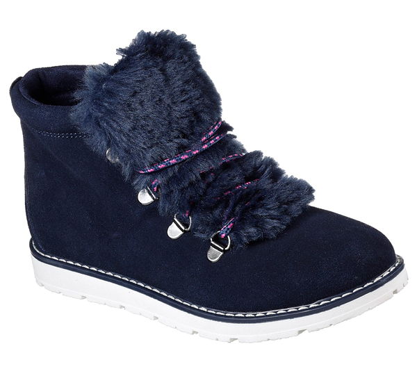 Skechers Women Bobs Alpine - Fur-Eva Navy