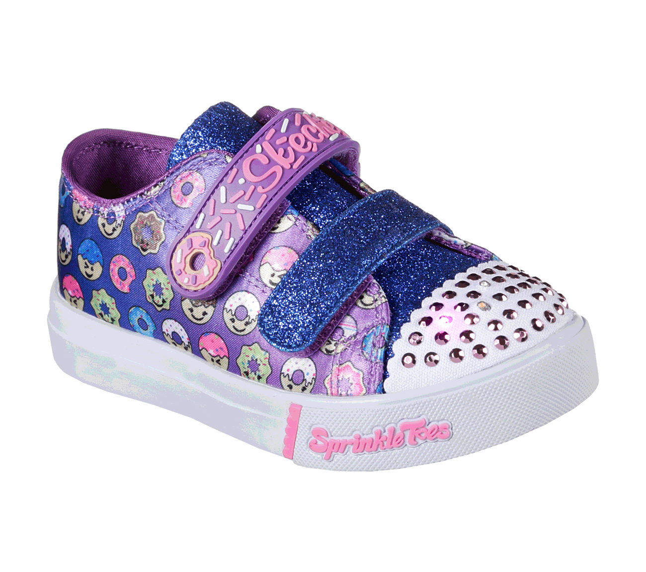 Skechers Girls Sprinkle Toes: Skippers - Sweet Somethin Black/Multi