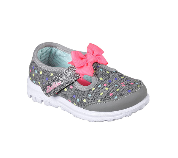 Skechers Girls GOwalk - Starry Style Gray/Multi