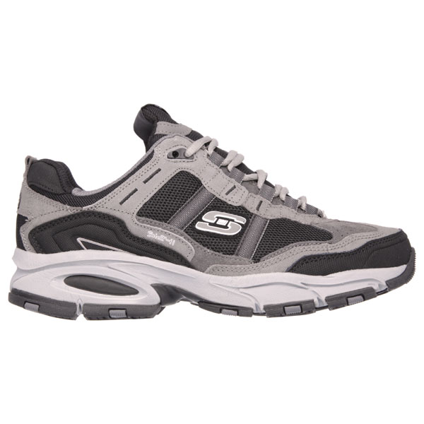 Skechers Men Extra Wide Fit (4E) Shoes - Trait Charcoal/Black