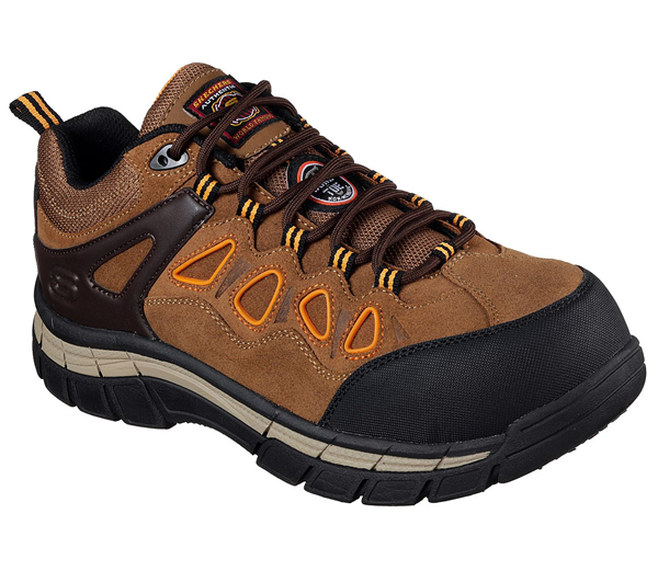 Skechers Men Work: Relaxed Fit Dunmor Comp Toe Brown/Orange
