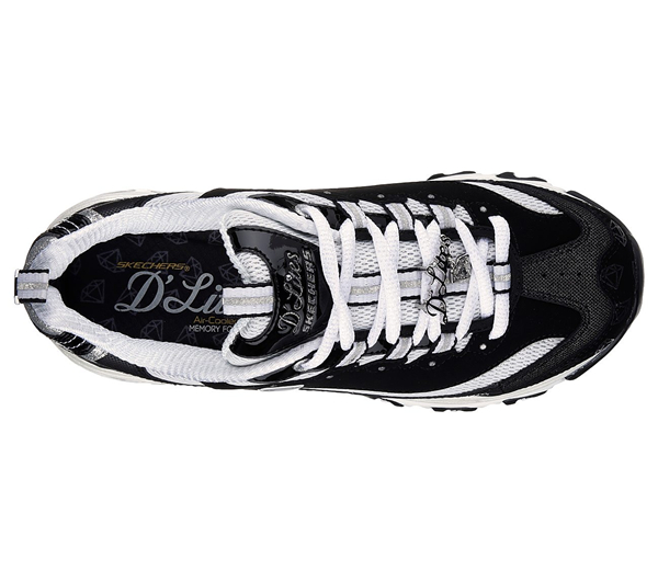 Skechers Women D'Lites - Be Dazzling Black/White