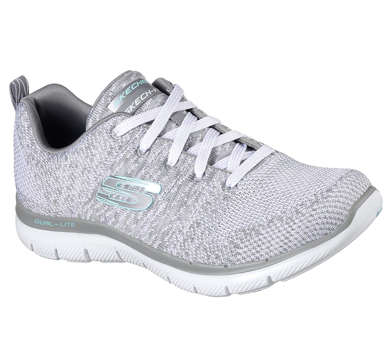 Skechers Women Flex Appeal 2.0 - High Energy White/Gray