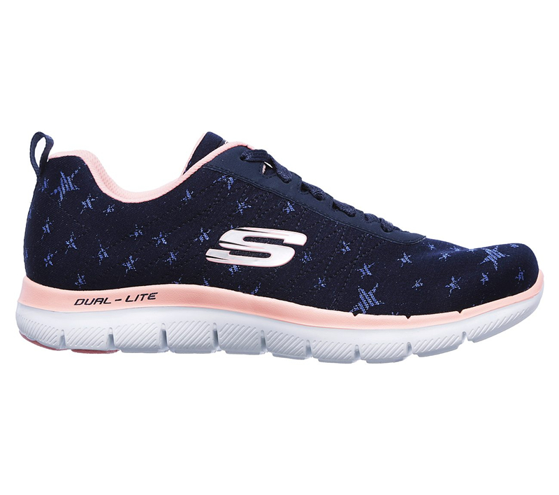 Skechers Women Flex Appeal 2.0 - Starry Night Navy/Pink