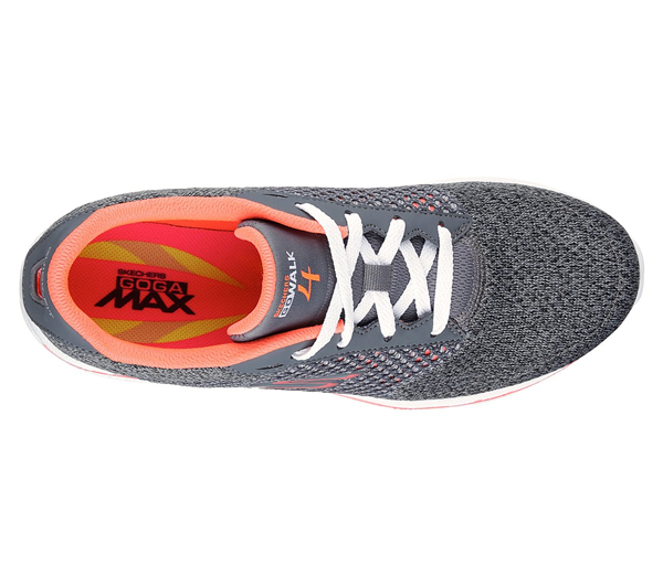 Skechers Women GOwalk 4 - Exceed Charcoal/Coral