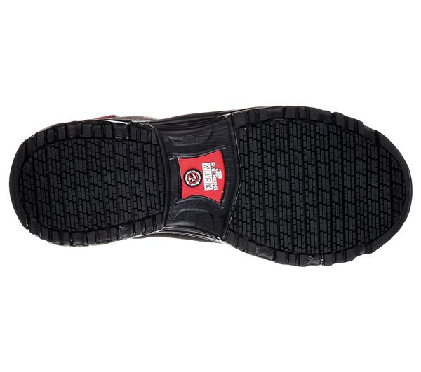 Skechers Women Work: D'Lites - Amasa Alloy Toe Black/Fuchsia