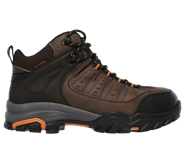 Skechers Men Work: Delleker - Lakehead Brown/Orange