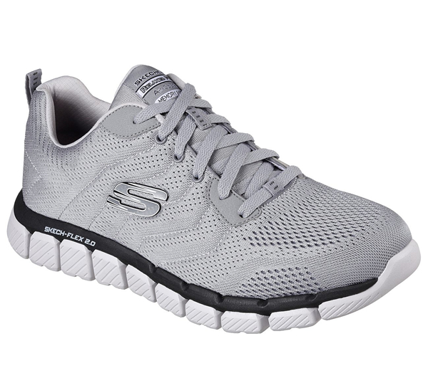 Skechers Men Skech-Flex 2.0 - Milwee Light Gray/Black