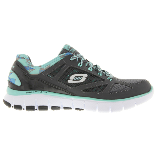 Skechers Women Relaxed Fit: Skech-Flex - Ultimate Reality Charcoal/Aqua