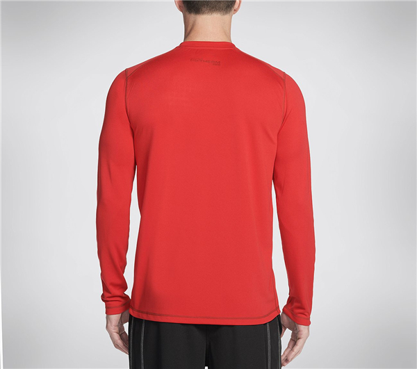 Skechers Men GOtherm Tempo Long Sleeve Tee Shirt Red