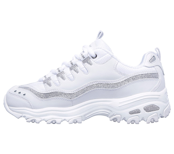 Skechers Women D'Lites - Now and Then White/Sliver