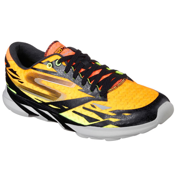 Skechers Men Extra Wide Fit (4E) Shoes - Speed Black/Orange