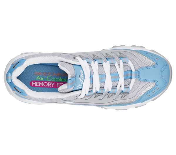 Skechers Women D'Lites - New Retro Light Blue/Gray