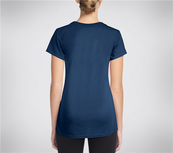 Skechers Women Inspire Graphic Tee Shirt Navy