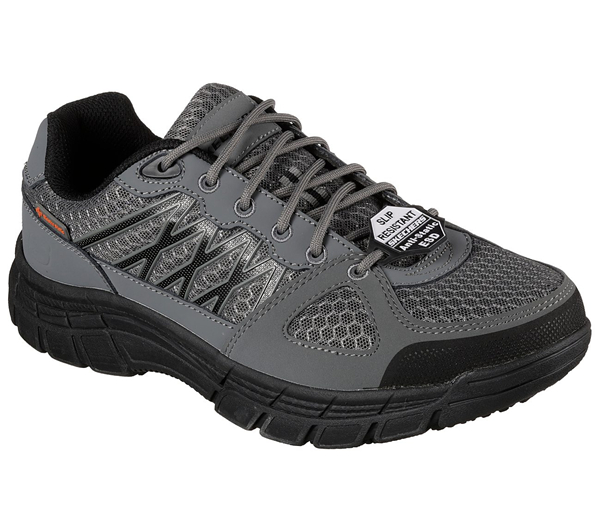 Skechers Men Work: Relaxed Fit Conroe - Dierks ESD Gray/Black