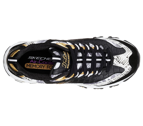 Skechers Women D'Lites - Runway Ready White/Gold