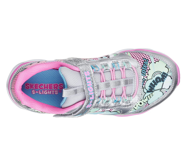 Skechers Girls S Lights: Lumi-Luxe Silver/Multi