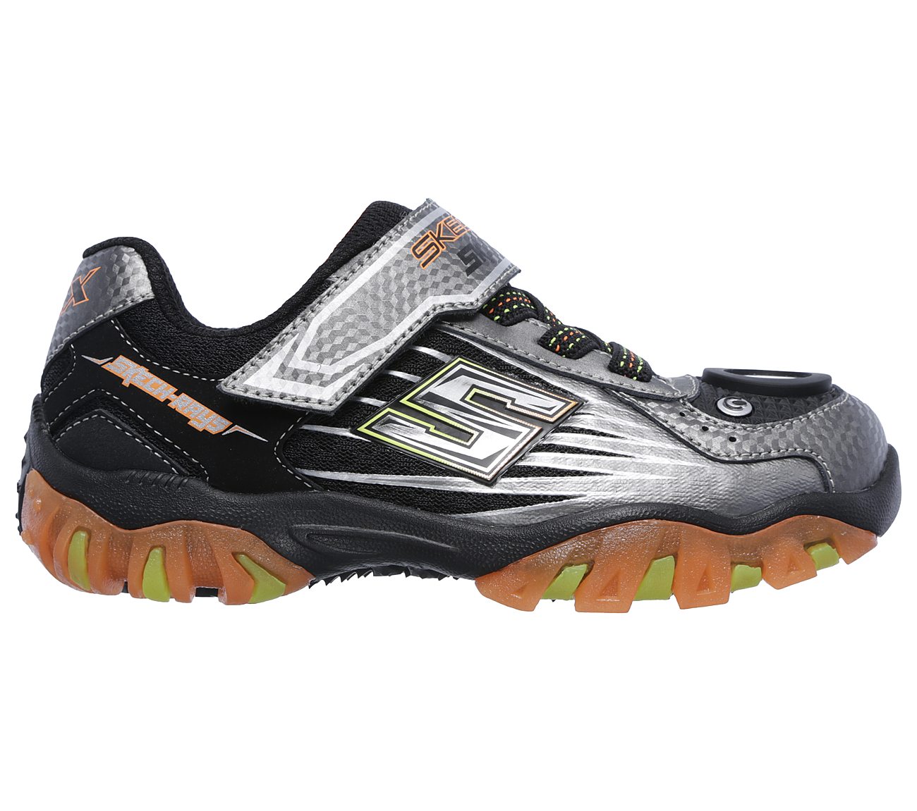 Skechers Boys Lights: Street Lightz 2.0 - Skech Rayz Gunmetal/Orange