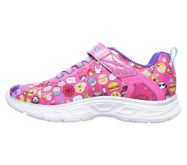 Skechers Girls S Lights: Litebeams - Feelin It Neon Pink/Multi