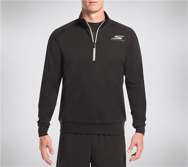 Skechers Men GO Golf Pinehurst / Zip Pullover Shirt Black