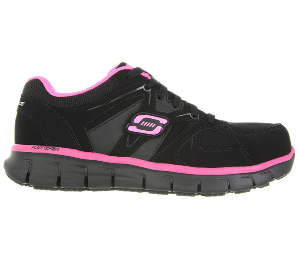 Skechers Women Work: Synergy - Sandlot Alloy Toe Black/Pink