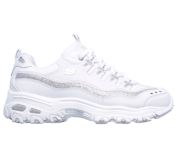 Skechers Women D'Lites - Now and Then White/Sliver
