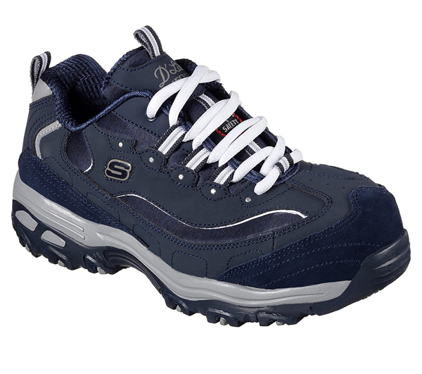 Skechers Women Work: D'Lites - Pooler Alloy Toe Navy/Charcoal