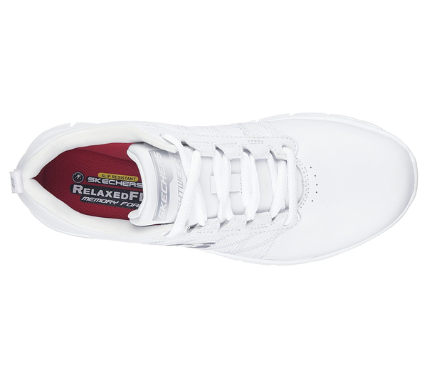 Skechers Women Work: Relaxed Fit Sure Track - Erath White