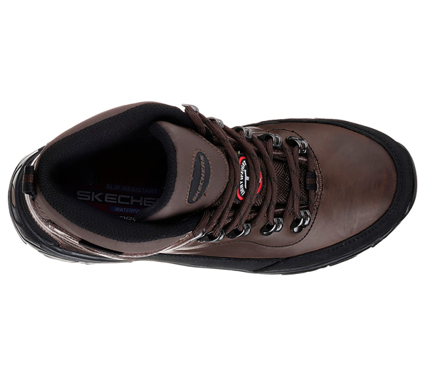 Skechers Women Work: D'Lites - Amasa Alloy Toe Brown
