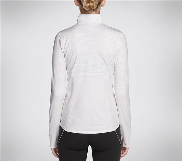 Skechers Women GOTherm360 Peak Long Sleeve Pullover Sweatshirt White