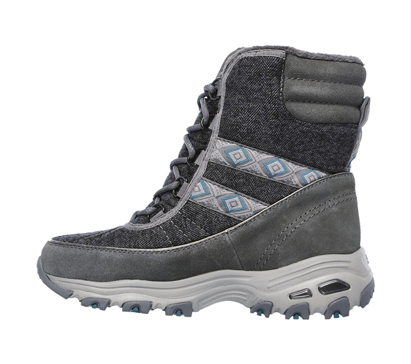 Skechers Women D'Lites - Snow Park Charcoal