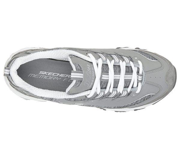 Skechers Women D'lites - Me Time Gray/White