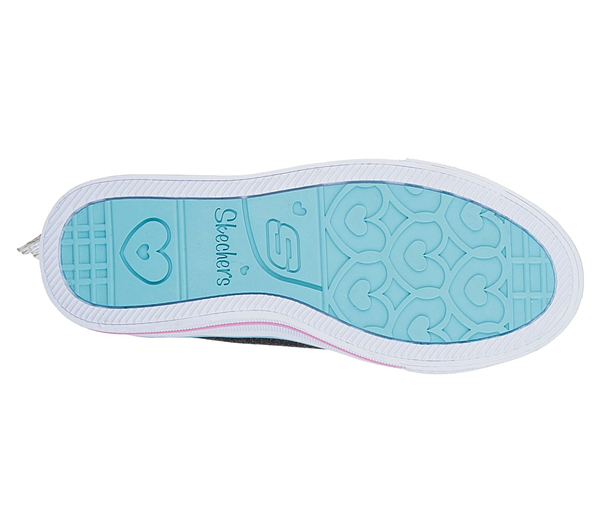 Skechers Girls Twinkle Toes: Shuffles - Prancing Pretty Black/Multi