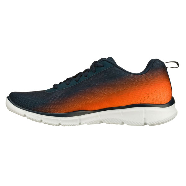 Skechers Men Wide Fit (2E) Shoes - This Way Navy/Orange