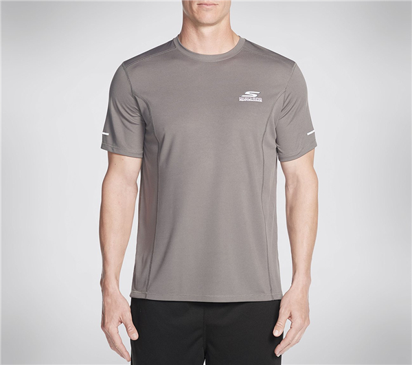 Skechers Men Dash K Short Sleeve Tee Shirt Gray