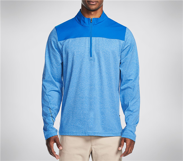 Skechers Men GO Golf Hillsborough Hybrid Half Zip Jacket Blue