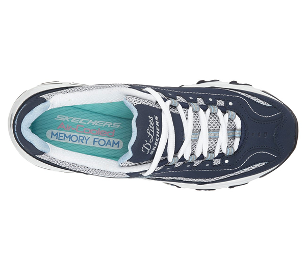 Skechers Women D'lites - Life Saver Navy/White/Light Blue