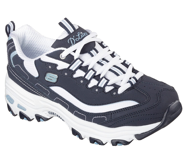 Skechers Women D'Lites - Biggest Fan Navy/White