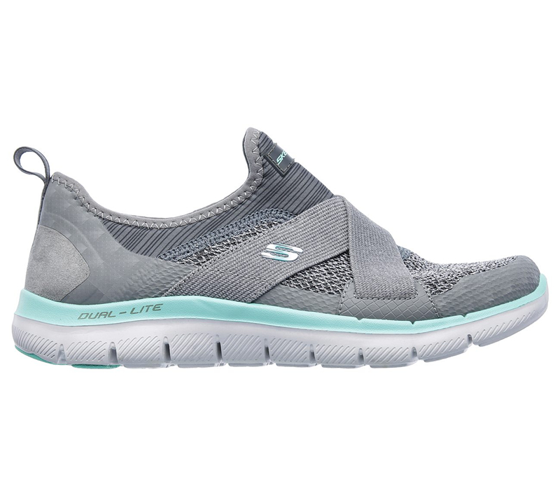 Skechers Women Flex Appeal 2.0 - New Image Gray/Turqoise