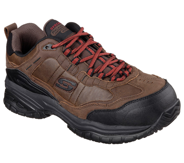 Skechers Men Work: Relaxed Fit Soft Stride - Constructor II Comp Toe Brown