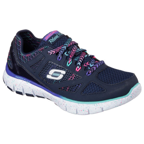Skechers Women Relaxed Fit: Skech-Flex - Fashion Play Navy/Multi