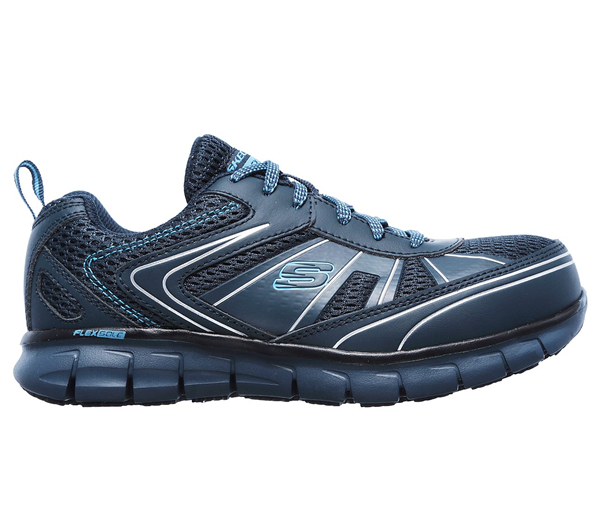 Skechers Women Work: Synergy - Algonac Alloy Toe Navy/Silver