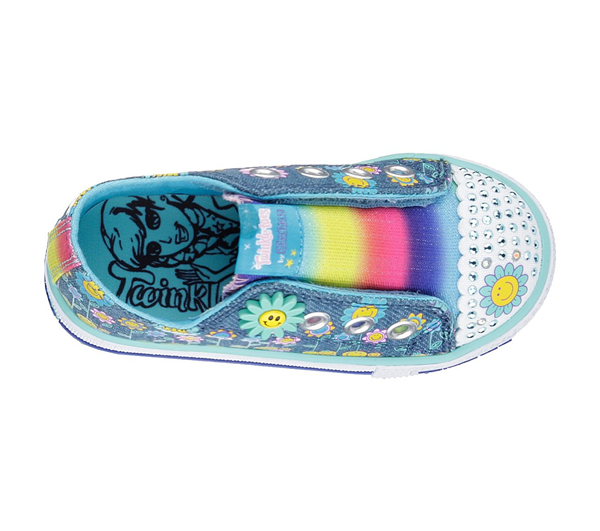 Skechers Girls Twinkle Toes: Shuffles - Dancing Daisy Denim/Multi