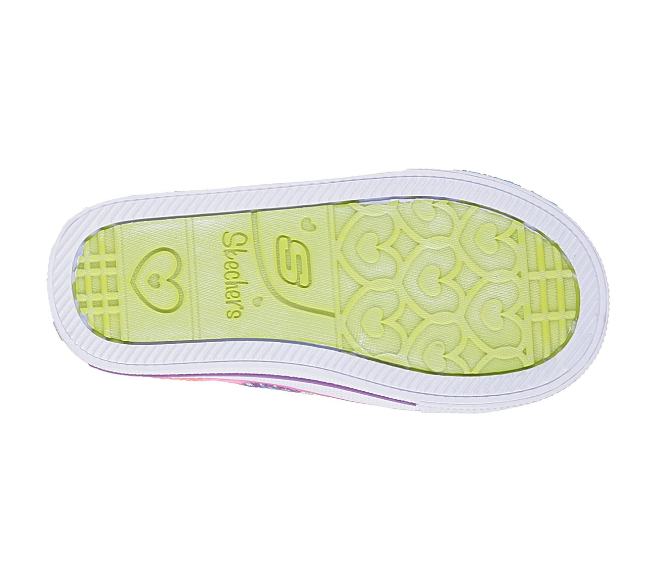 Skechers Girls Twinkle Toes: Shuffles - Little Lovely Neon Pink/Multi