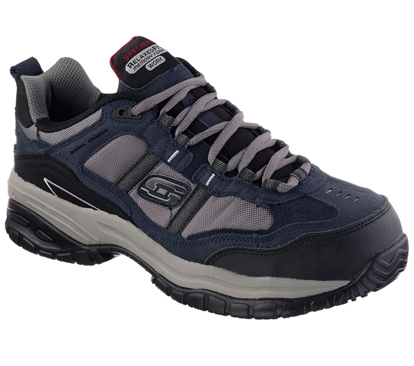 Skechers Men Work: Relaxed Fit - Soft Stride - Grinnell Comp Navy/Gray